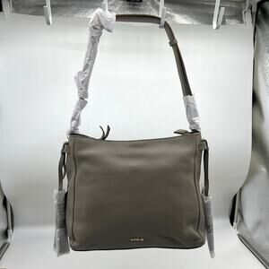 LODIS Womens Purse Texas Leather Grayson Shoulder Ash Gray